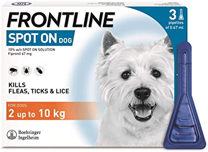 Frontline Spot On Dog S- Για Πρόληψη & Θεραπεία Των Παρασιτώσεων, 3x0,67ml